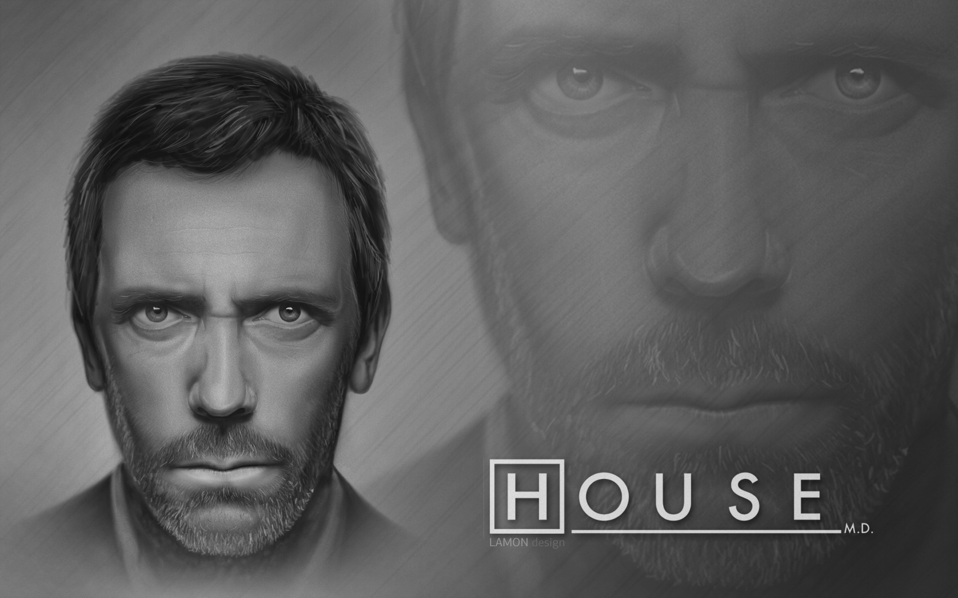 Портрет Хью Лори / Hugh Laurie из сериала *Доктор Хаус / House M.D.* (Lamon design)