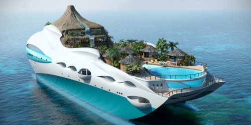 Модель концептуального проекта Яхта-остров / Yacht Island