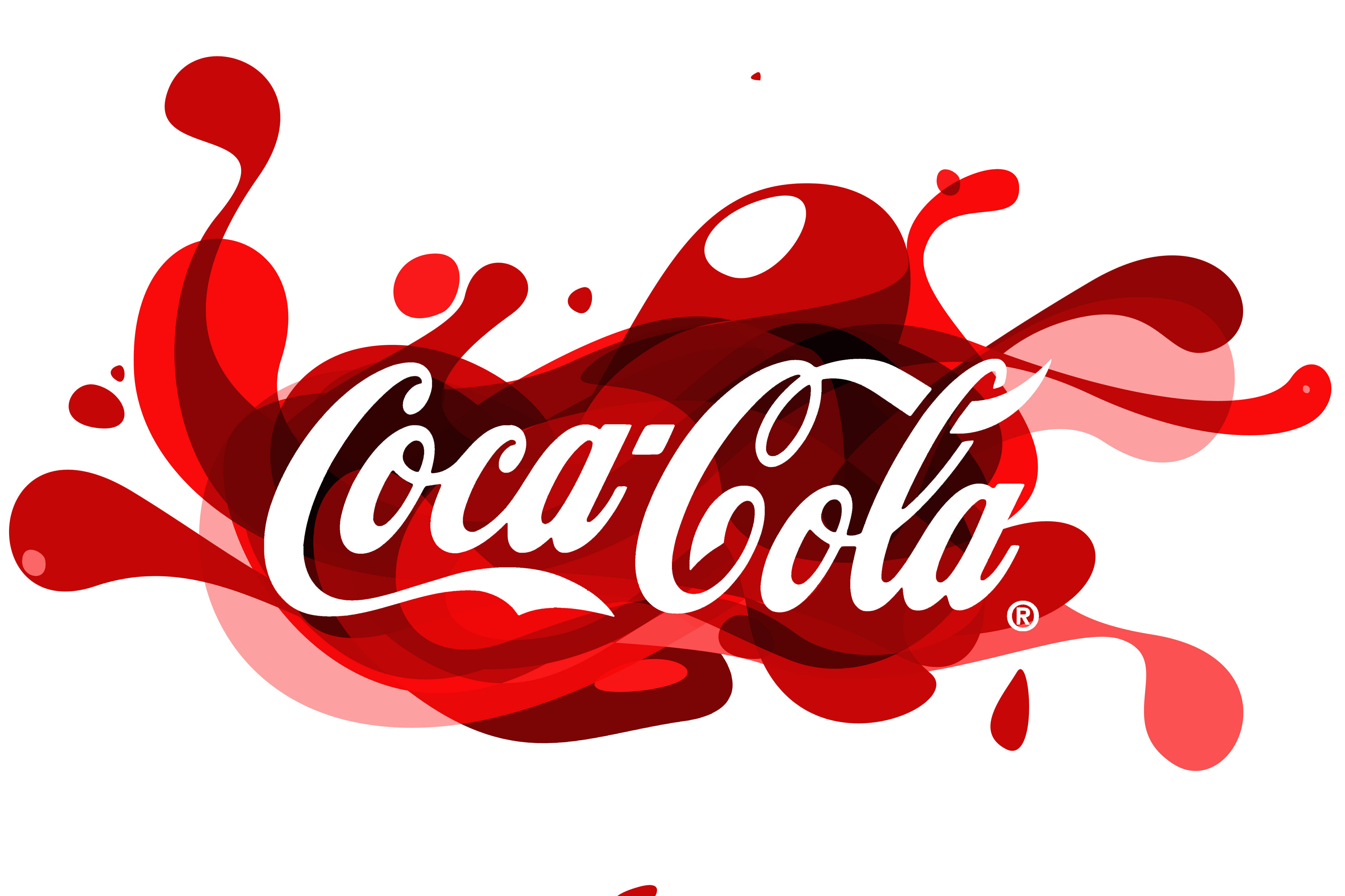 Нарисованный логотим Coca cola / Кока кола