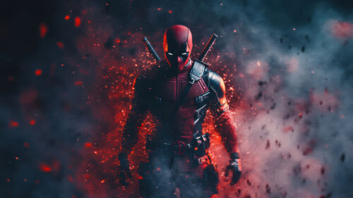 Дэдпул / Deadpool среди искр и дыма