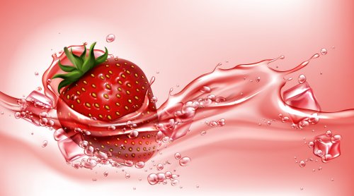 Клубника в розовых сливках