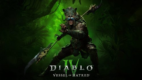 Воин в тигриной маске и костюме держит украшенное оружие, из игры Diablo 4 / Diablo 4, Vessel of Hatred / Vessel of Hatred